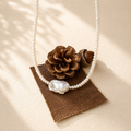 Baroque Beaded Pearl Choker Necklace in Sterling Silver