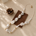 Sculptural Baroque Pearl Necklace in Sterling Silver