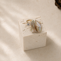 Iridescent Petal Pearl Ring in Sterling Silver