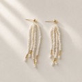 Freshwater Pearl Tassel Earrings in Sterling Silver