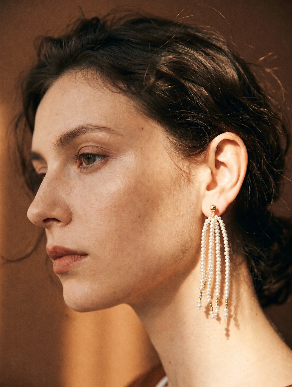 Freshwater Pearl Tassel Earrings in Sterling Silver
