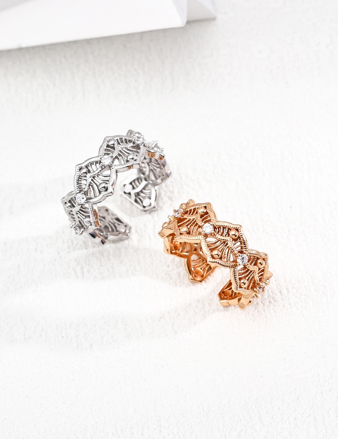 Vintage Lace Zircon Silver Ring
