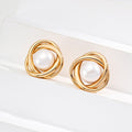 Pearl Knot Stud Earrings in Sterling Silver