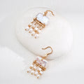 Mother of Pearl Tassel Earrings in Sterling Silver