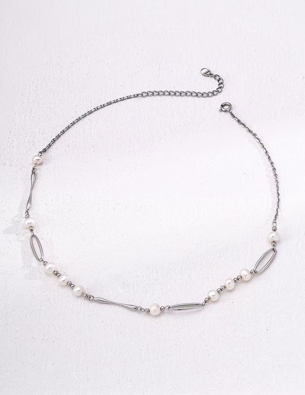 Vintage Gold Pearl Necklace with Beaded Chain